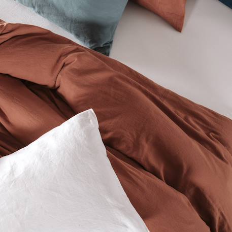 Drap housse 1 personne pur coton bio Blanc+Bleu nuit+Ecru+Eucalyptus+Gris tourterelle+Rose nude+Terracotta 6 - vertbaudet enfant 