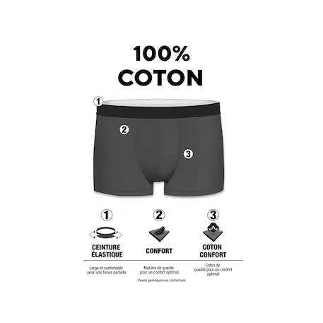 Lot de 4 boxers  naruto shippuden Noir/rouge/bleu/blanc/beige 3 - vertbaudet enfant 