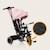 Tricycle évolutif 2en1 berry dès 9 mois avec sonnette et porte-gobelet Green forest+Grey stone+Pink rose 14 - vertbaudet enfant 