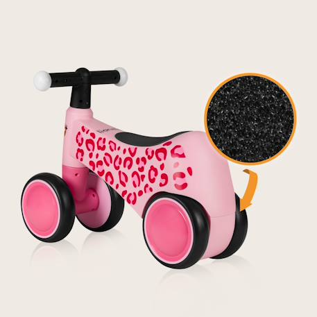 Draisienne sammy à 4 roues avec siège ergonomique Pink rose+White+Yellow honey 6 - vertbaudet enfant 