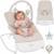 Transat balancelle électrique vinci léger avec 3 modes de balancement et 4 mélodies Beige sand+White cream 1 - vertbaudet enfant 