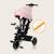 Tricycle évolutif 2en1 berry dès 9 mois avec sonnette et porte-gobelet Green forest+Grey stone+Pink rose 17 - vertbaudet enfant 
