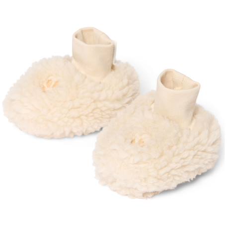 Chaussons chauds pour bébé teddy sand paws (0-3 mois) Beige+Beige 7 - vertbaudet enfant 