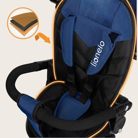 Tricycle poussette tris plus jusqu’à 25 kg avec siège réversible et accessoires Beige sand+Blue denim+Pink rose 10 - vertbaudet enfant 