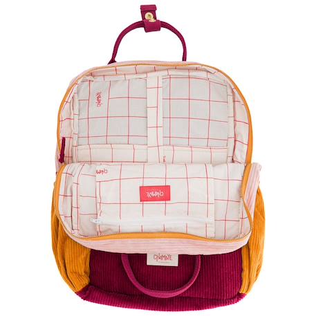 Sac à dos enfant en velours amour fou Bleu marine+Rose 9 - vertbaudet enfant 