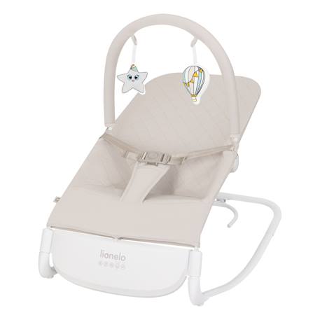 Transat balancelle électrique vinci léger avec 3 modes de balancement et 4 mélodies Beige sand+White cream 2 - vertbaudet enfant 