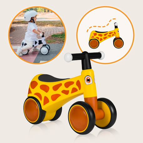 Draisienne sammy à 4 roues avec siège ergonomique Pink rose+White+Yellow honey 15 - vertbaudet enfant 