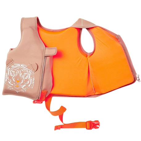 Gilet de natation beige tully le tigre (1-2 ans) Beige, orange 3 - vertbaudet enfant 