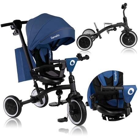 Tricycle poussette tris plus jusqu’à 25 kg avec siège réversible et accessoires Beige sand+Blue denim+Pink rose 7 - vertbaudet enfant 