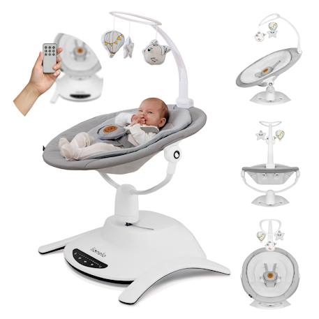 Balancelle électrique 360° bella avec 6 modes, 12 mélodies et télécommande Grey concrete 1 - vertbaudet enfant 