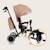 Tricycle poussette tris plus jusqu’à 25 kg avec siège réversible et accessoires Beige sand+Blue denim+Pink rose 3 - vertbaudet enfant 