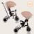 Tricycle poussette tris plus jusqu’à 25 kg avec siège réversible et accessoires Beige sand+Blue denim+Pink rose 2 - vertbaudet enfant 