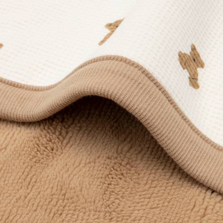 Couverture mini teddy bear little waffle-fluffy (100 x 150 cm) Ecru, marron, beige 5 - vertbaudet enfant 