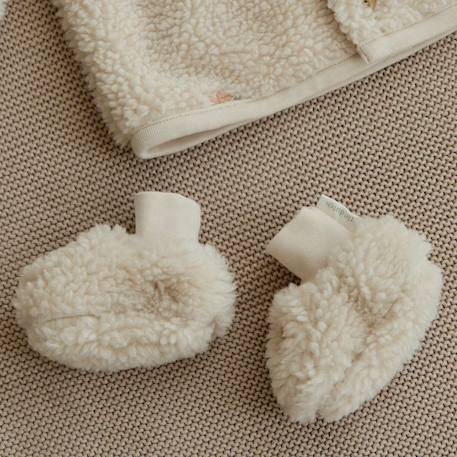 Chaussons chauds pour bébé teddy sand paws (0-3 mois) Beige+Beige 3 - vertbaudet enfant 