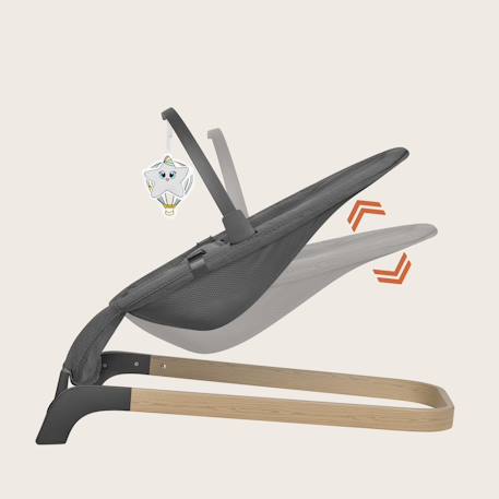 Transat bébé june air léger et respirant avec pliage à plat Grey graphite 2 - vertbaudet enfant 