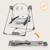 Balancelle transat otto avec 5 vitesses, sons de la nature et pliage compact Cozy grey 6 - vertbaudet enfant 