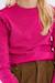 Pull en maille, épaules volantées - fille Fuchsia+Noir 5 - vertbaudet enfant 