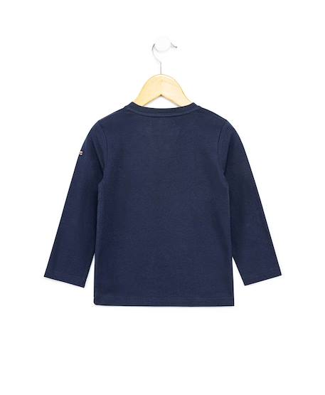 T-shirt manches longues 100% coton garçon Bleu marin 2 - vertbaudet enfant 
