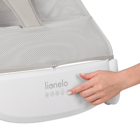 Transat balancelle électrique vinci léger avec 3 modes de balancement et 4 mélodies Beige sand+White cream 10 - vertbaudet enfant 