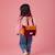 Sac à dos enfant en velours amour fou Bleu marine+Rose 12 - vertbaudet enfant 