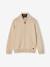 Gilet zippé col montant personnalisable garçon Bleu chiné+Ecru chiné - BROSS B 0294+vert chiné 7 - vertbaudet enfant 