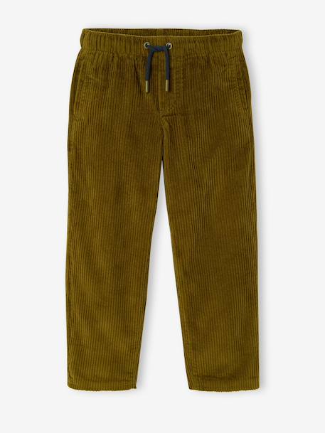 Pantalon large garçon cappuccino+lichen 14 - vertbaudet enfant 
