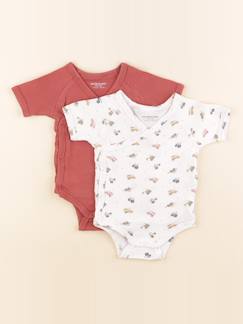 Lot de 2 bodies en coton - 3 mois  - vertbaudet enfant