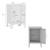 Lot de 2 tables de chevet industrielle métal, 1 porte Bleu+Bleu gris+Kaki+Noir+Rose+Terracotta+Vert clair 40 - vertbaudet enfant 