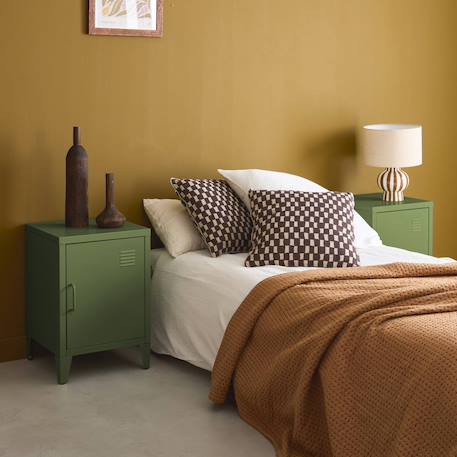 Lot de 2 tables de chevet industrielle métal, 1 porte Bleu+Bleu gris+Kaki+Noir+Rose+Terracotta+Vert clair 13 - vertbaudet enfant 