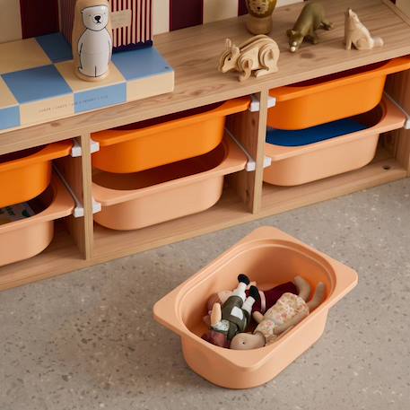 Sora - children's storage unit with 6 storage bins Orange 5 - vertbaudet enfant 