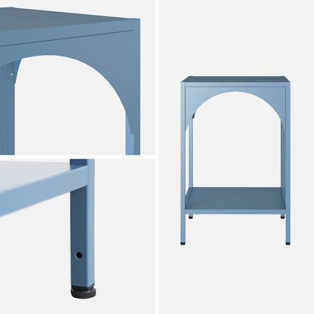 Table de chevet, table d'appoint industrielle métal (lot de 2) soho Beige+Bleu+Bleu gris+Kaki+Noir+Rose+Terracotta+Vert clair 18 - vertbaudet enfant 