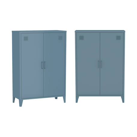 Lot de 2 commodes/armoires métal 2 portes soho l 75 x p 33 x h 110 cm Beige+Bleu gris+Kaki+Noir+Rose+Terracotta+Vert clair 8 - vertbaudet enfant 