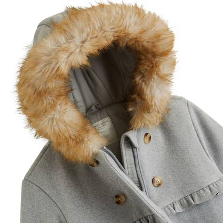 Manteau enfant avec capuche jeanne Gris 3 - vertbaudet enfant 