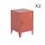 Lot de 2 tables de chevet industrielle métal, 1 porte Bleu+Bleu gris+Kaki+Noir+Rose+Terracotta+Vert clair 36 - vertbaudet enfant 