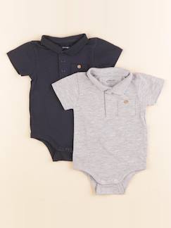 Lot de 2 bodies en coton - 3 mois  - vertbaudet enfant