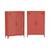 Lot de 2 commodes/armoires métal 2 portes soho l 75 x p 33 x h 110 cm Beige+Bleu gris+Kaki+Noir+Rose+Terracotta+Vert clair 32 - vertbaudet enfant 