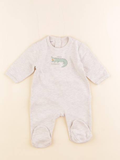 Pyjama coton - 3 mois Gris 1 - vertbaudet enfant 