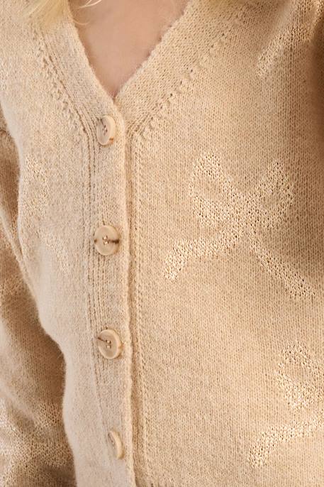 Cardigan à nœuds boutonnés Beige+Khaki 5 - vertbaudet enfant 