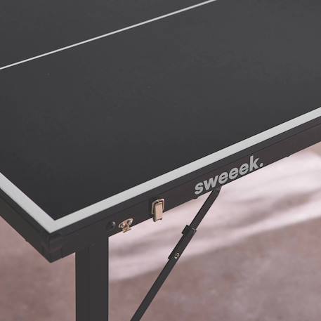 Mini table de ping pong pliable 150x75cm indoor, avec 4 raquettes et 6 balles, pour utilisation intérieure Bleu+Noir 10 - vertbaudet enfant 
