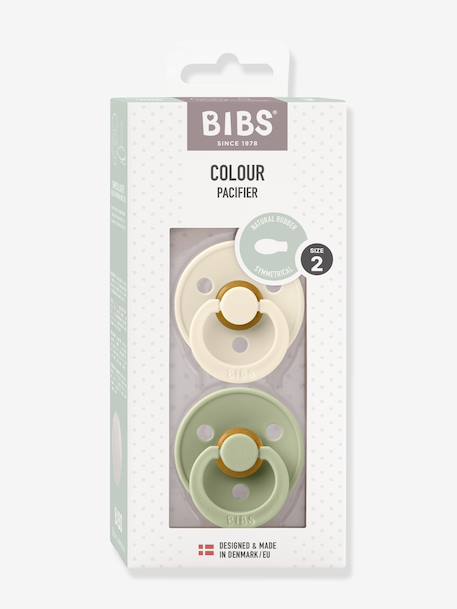 Lot de 2 sucettes-tétines Colour, taille 2 de 6 à 18 mois Ivoire/vert sauge+Terracotta/rose poudre 2 - vertbaudet enfant 