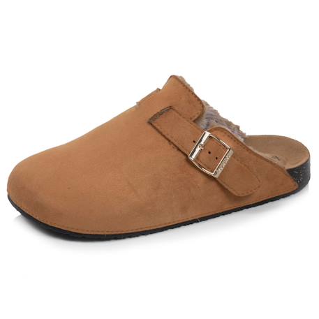 Sabots fourrés, semelle extra-flex, légers, patch talon confort Camel/camel 1 - vertbaudet enfant 