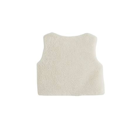 Veste sans manches bébé réversible en sherpa ollie Vanille 3 - vertbaudet enfant 
