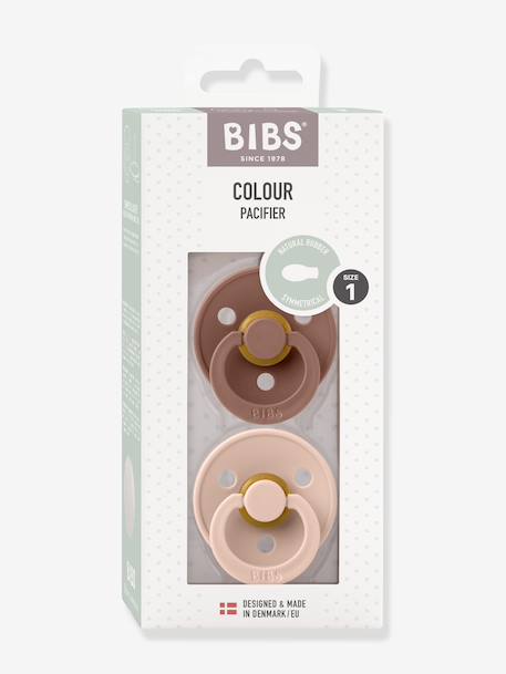 Lot de 2 sucettes-tétines Colour, taille 1 de 0 à 6 mois Ivoire/vert sauge+Terracotta/rose poudre 4 - vertbaudet enfant 
