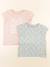 Lot de 2 tee-shirts - 10 ans Rose, vert 1 - vertbaudet enfant 