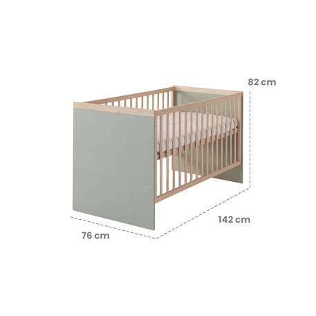 Ensemble chambre bébé 'jimmy' – chambre complète 3 pièces Blanc+Mauve+Sauge 18 - vertbaudet enfant 