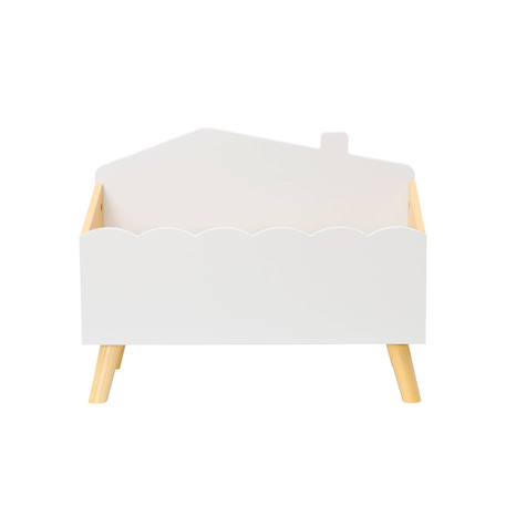 Coffre à jouets enfant effet bois, l 58 x p 28 x h 44,5 cm Blanc 6 - vertbaudet enfant 