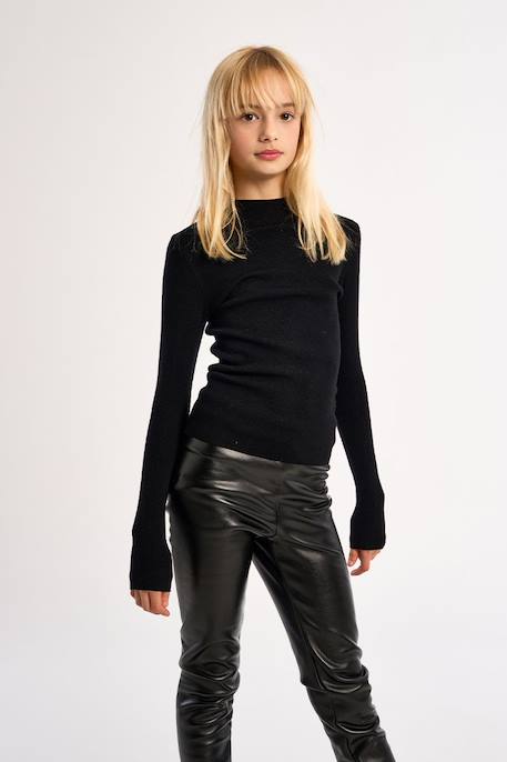 Pull en maille, col rond Chocolate+Noir 6 - vertbaudet enfant 