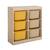 Sora - children's storage unit with 6 storage bins Moutarde+Orange+Vert olive 2 - vertbaudet enfant 
