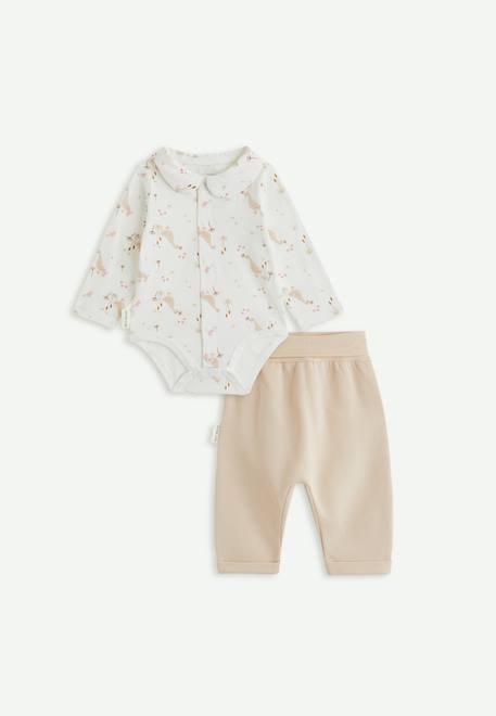 Ensemble body bébé et pantalon en molleton margot Rose 1 - vertbaudet enfant 