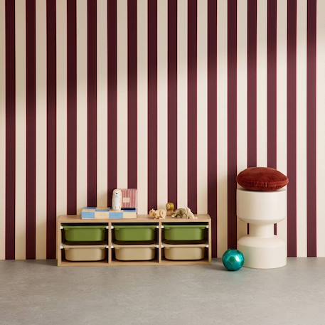 Sora - children's storage unit with 6 storage bins Orange+Vert olive 9 - vertbaudet enfant 